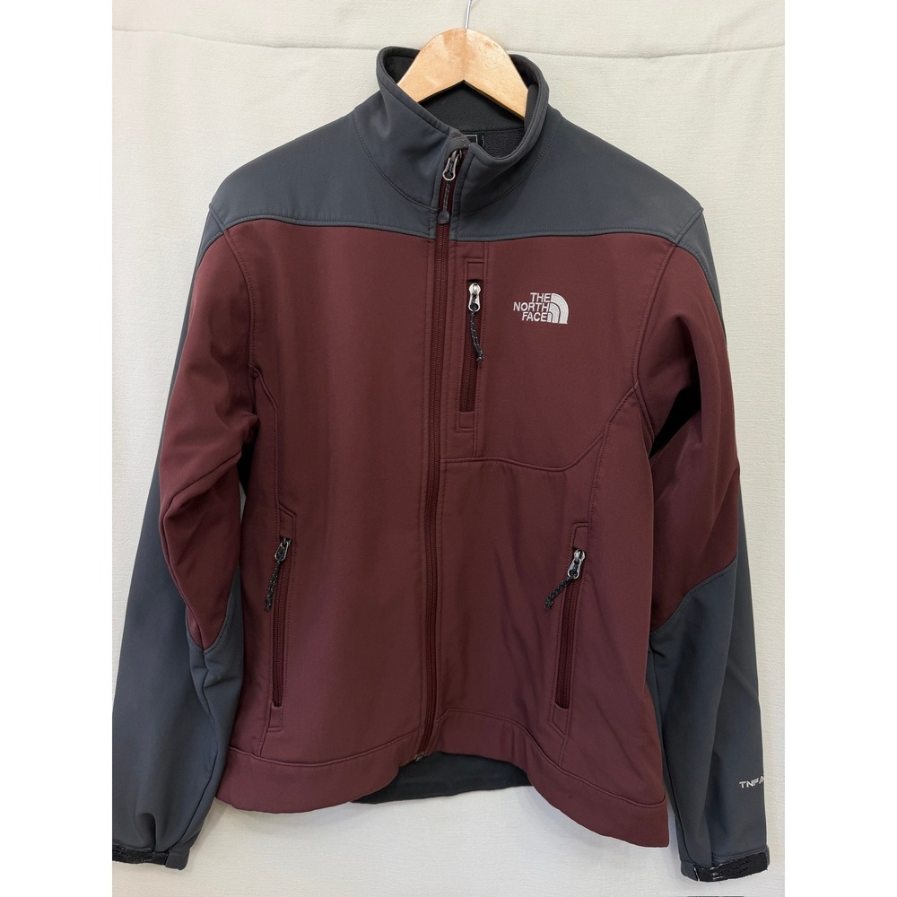 The North Face Apex Bionic Softshell Jacket Maroon Gray Hiking Women's - Picture 2 of 9